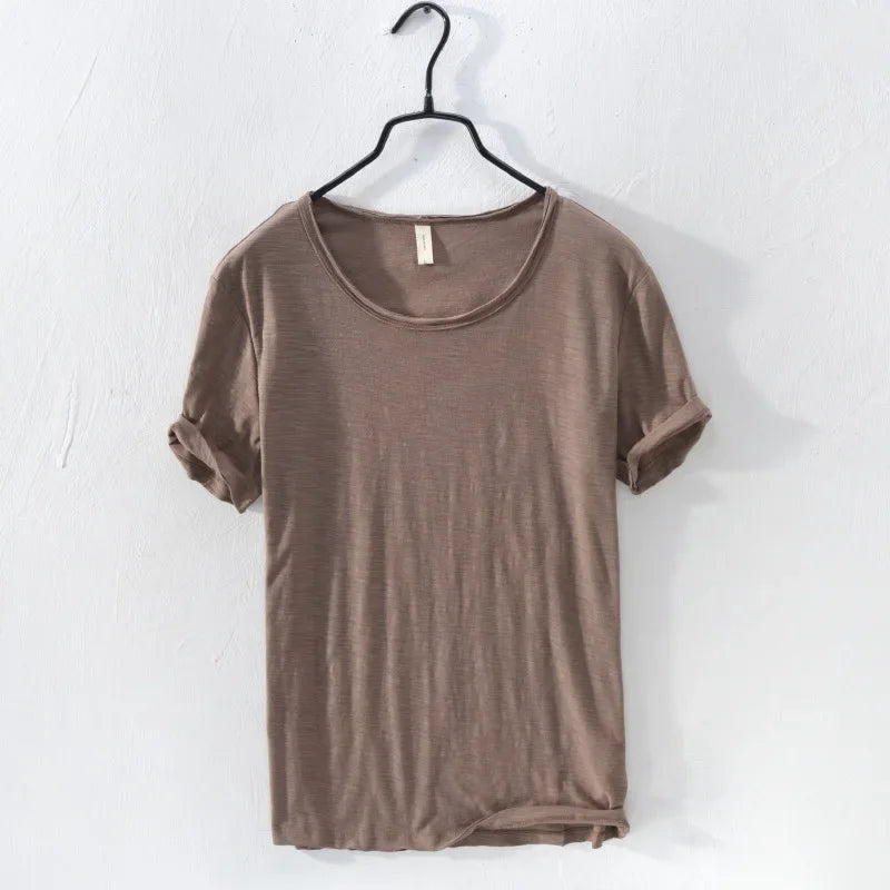 ホーマー｜ソフトニットロールスリーブTシャツ