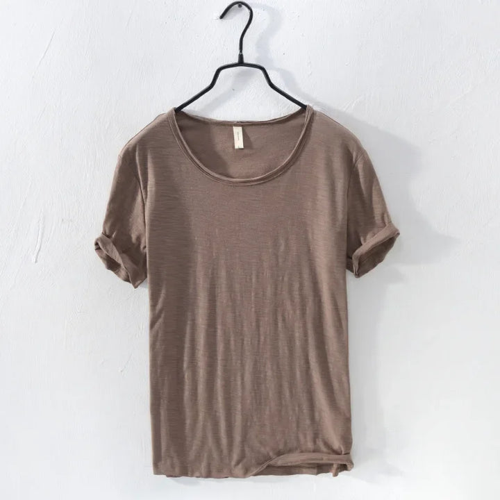 ホーマー｜ソフトニットロールスリーブTシャツ
