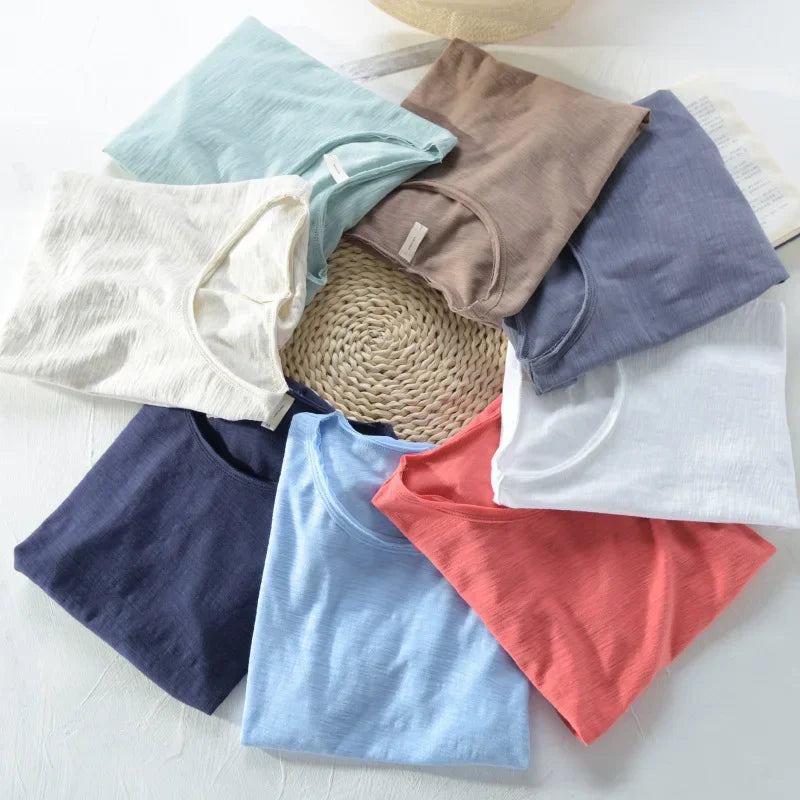 ホーマー｜ソフトニットロールスリーブTシャツ